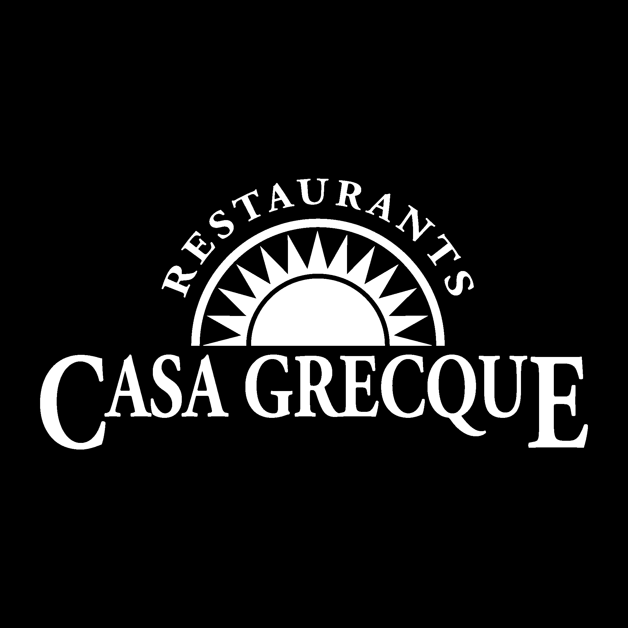 Casa Grecque Restaurants White Logo Vector Logo